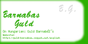 barnabas guld business card